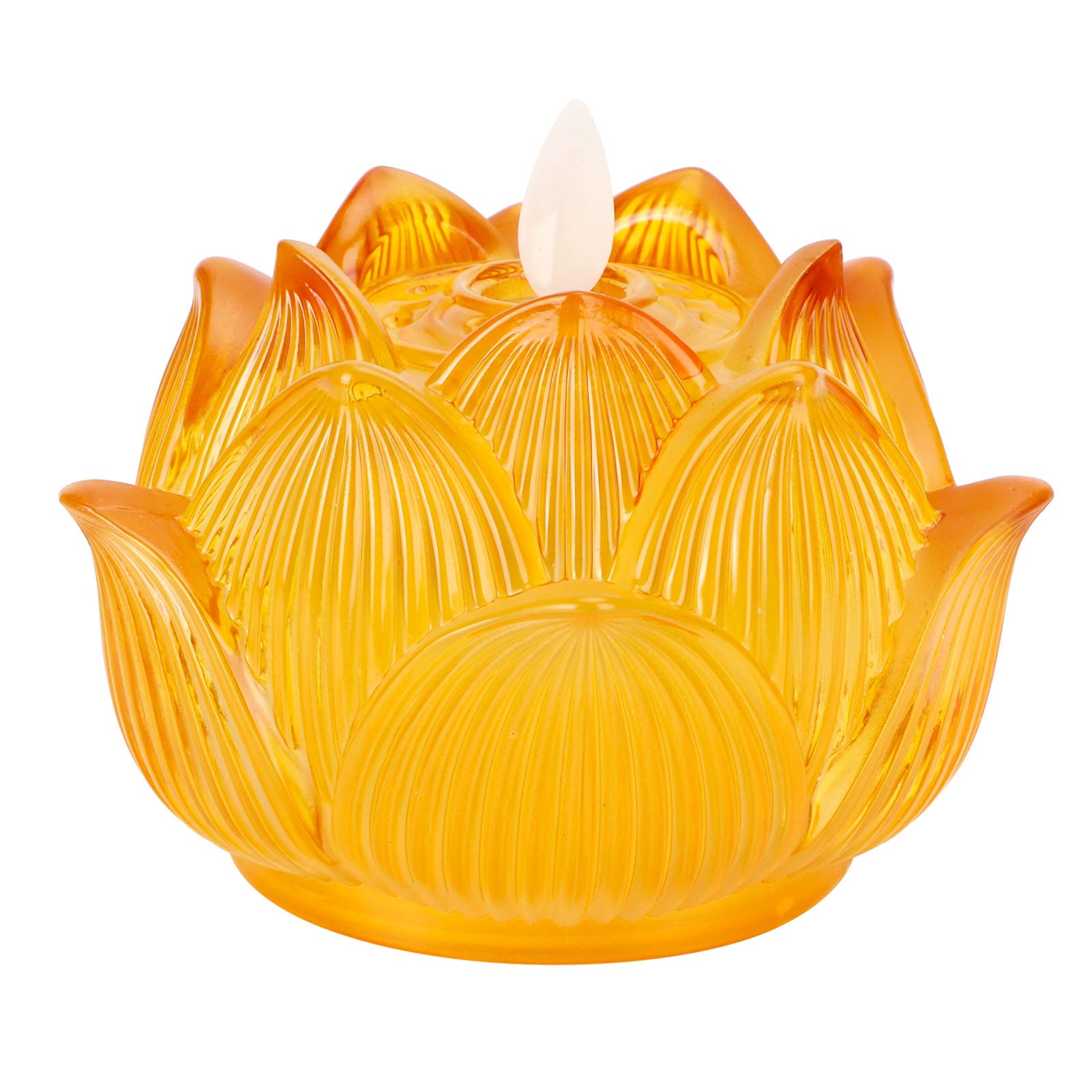 WNSC Buddha Lotus Light - Meditation Lamp for Buddhism Faith & Ceremonies, Colored Glaze Decorative Light for Home Altar & Spiritual Practice | Perfect for Meditation Rooms, Prayer Spaces & Zen Decor