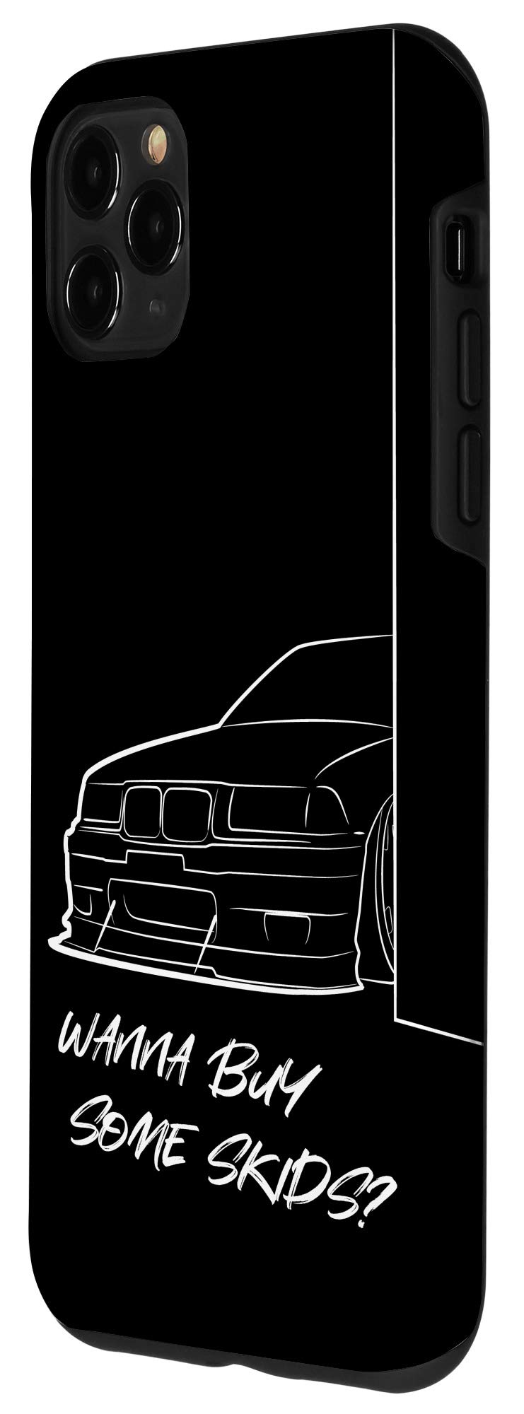 Funny Peeking E36 Drift Car Graphic Case for iPhone 11 Pro Max - Durable Protective Cover for Daily Use, Gaming & Car Enthusiasts