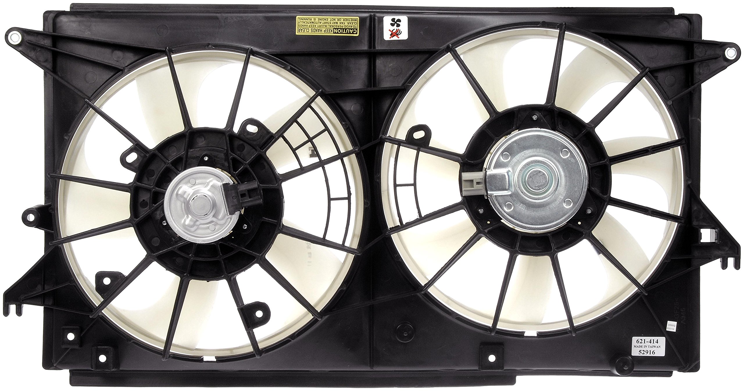 Dorman 621-414 Engine Cooling Fan Assembly Replacement for Mazda 3, Mazda 6, CX-5, CX-9 - High Performance Cooling System Part for Hot Weather & Heavy Traffic Driving