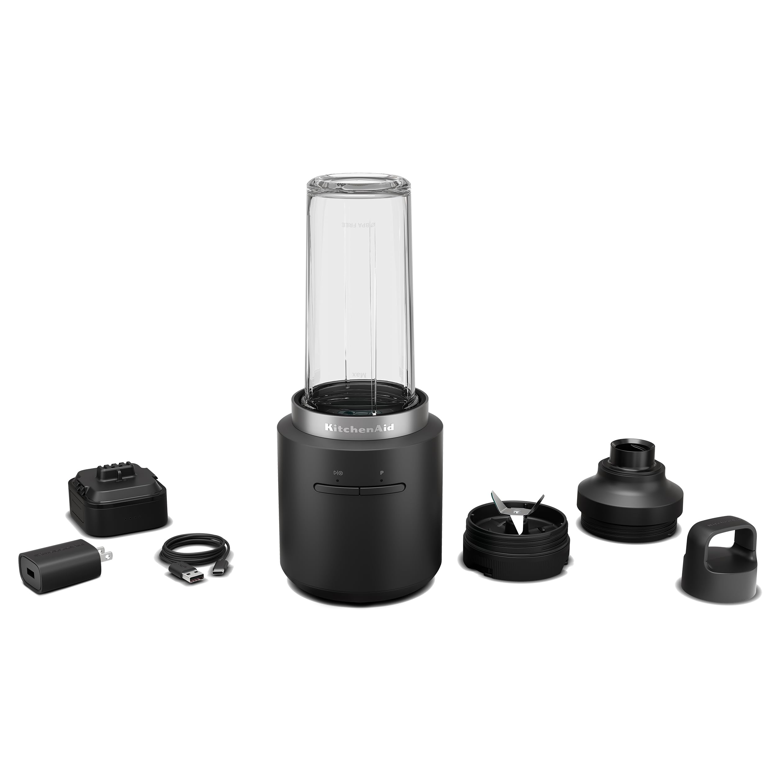 KitchenAid Go™ Cordless Personal Blender with Rechargeable Battery - KSBR256 | Portable Smoothie Maker for Home, Office & Travel | Perfect for Protein Shakes, Juices & Healthy Drinks