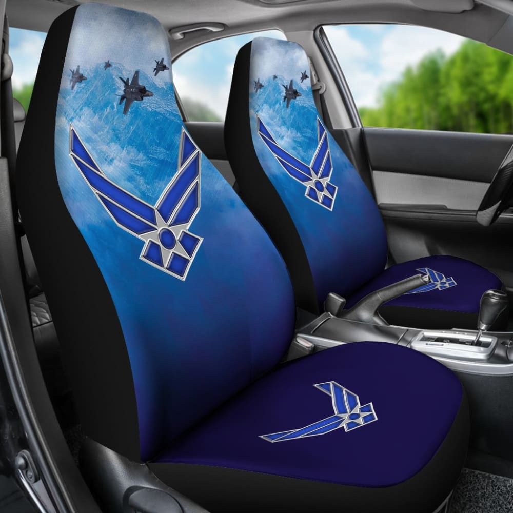 Premium US Air Force Military Printed Car Seat Covers - Durable & Stylish Auto Accessories for Patriotic Drivers - Perfect for Veterans Day, Military Appreciation & Patriotic Car Decor