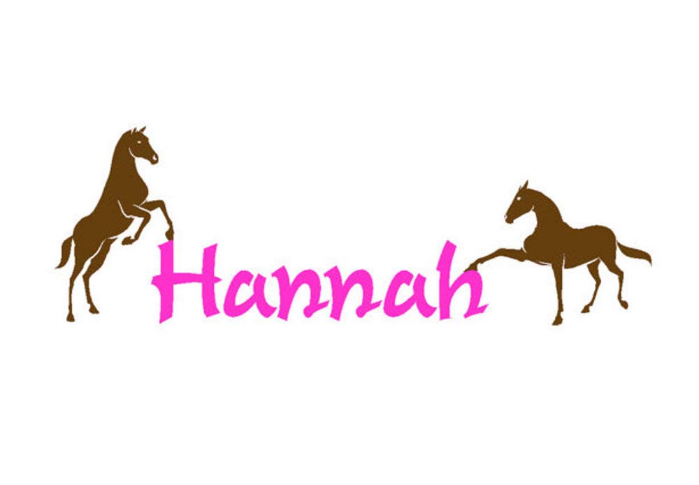Personalized Horse Wall Decal with Girls Name - Western Themed Teen Bedroom Decor - Custom Child's Room Wall Words (16