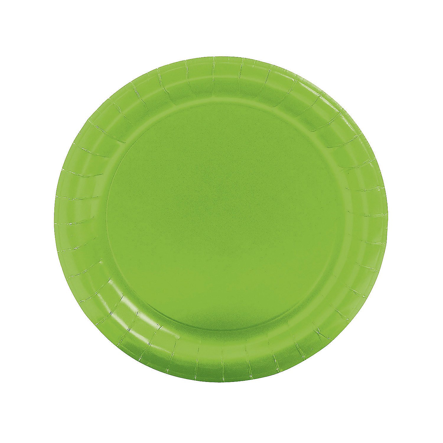 Fun Express Lime Green Disposable Paper Plates - 24 Pack for Dinner, Dessert, Parties, Birthdays, Weddings & Events | Eco-Friendly Tableware for Pink Themed Decor & Disco Parties
