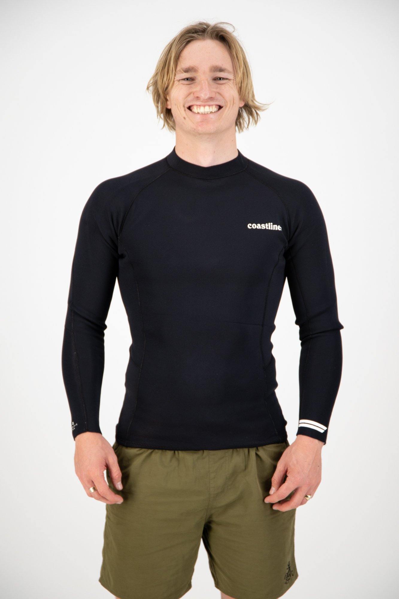 Premium 2mm Neoprene Men's Pullover Wetsuit Top - Warm & Comfortable for Surfing, Diving & Water Sports