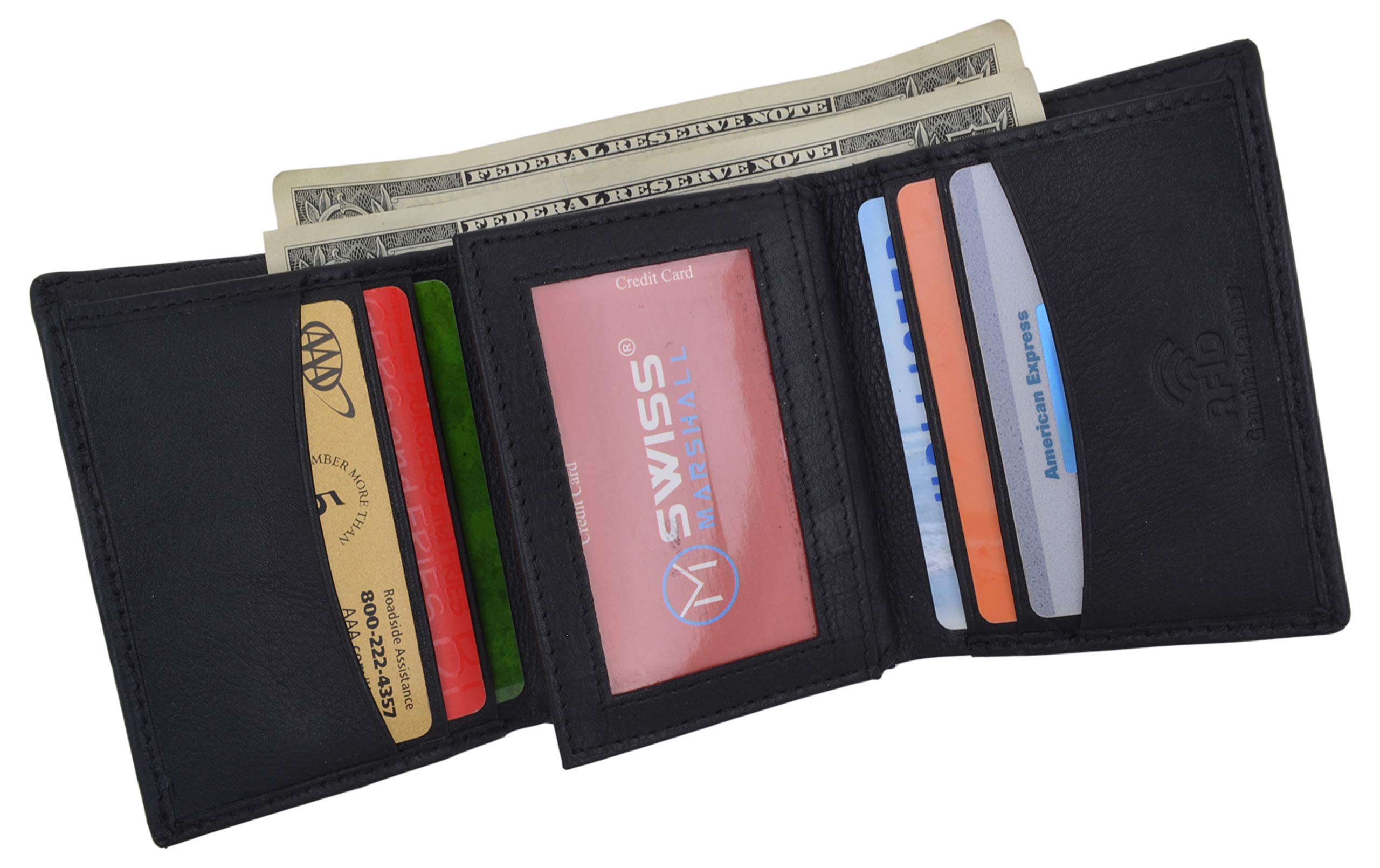 Premium RFID Blocking Leather Wallet for Men - Classic Trifold Design with Gift Box | Ideal for Travel, Business & Everyday Use