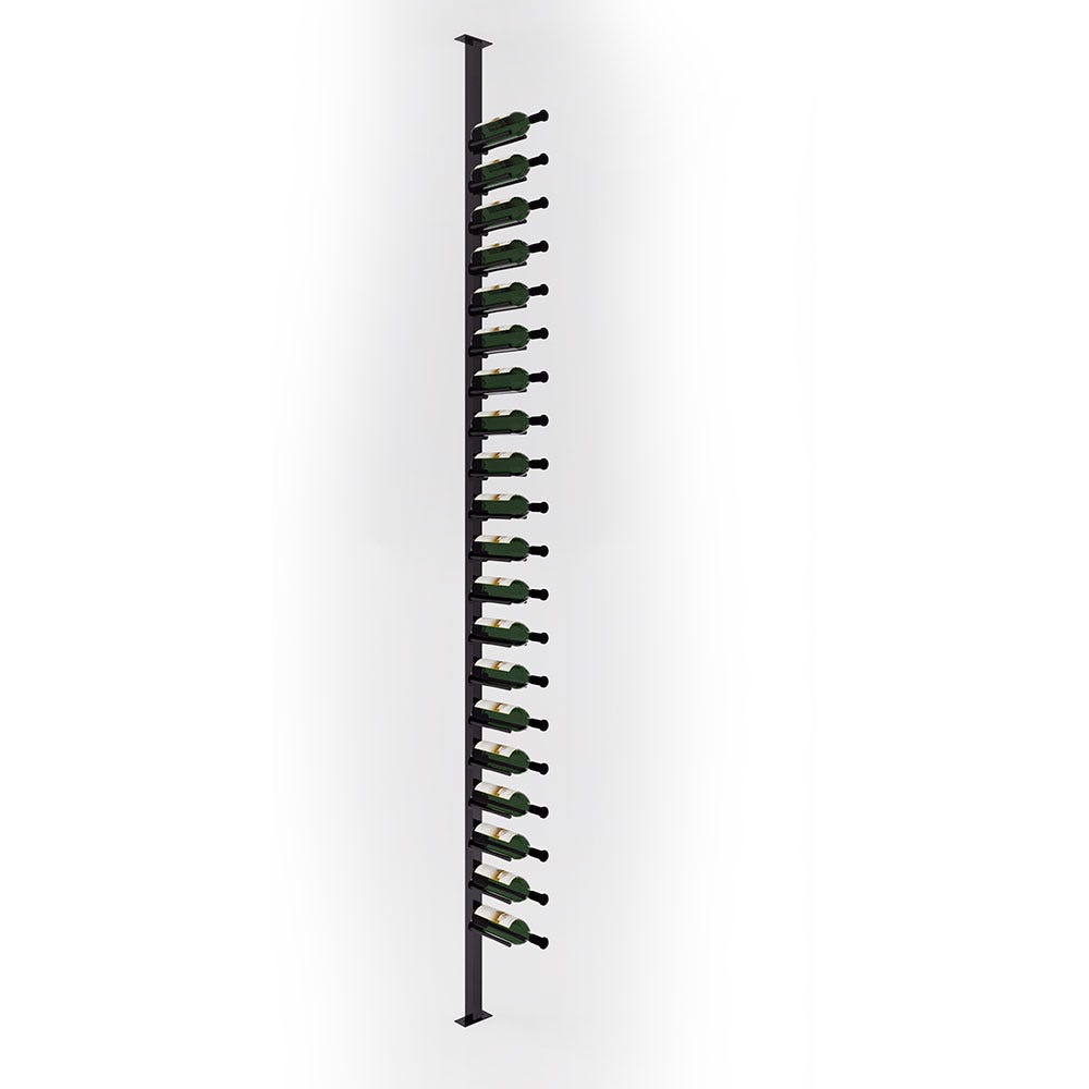 Vino Rails 20 Bottle Single-Sided Floor-to-Ceiling Wine Rack Post Kit - Perfect for Home Cellars, Wine Storage, and Kitchen Organization