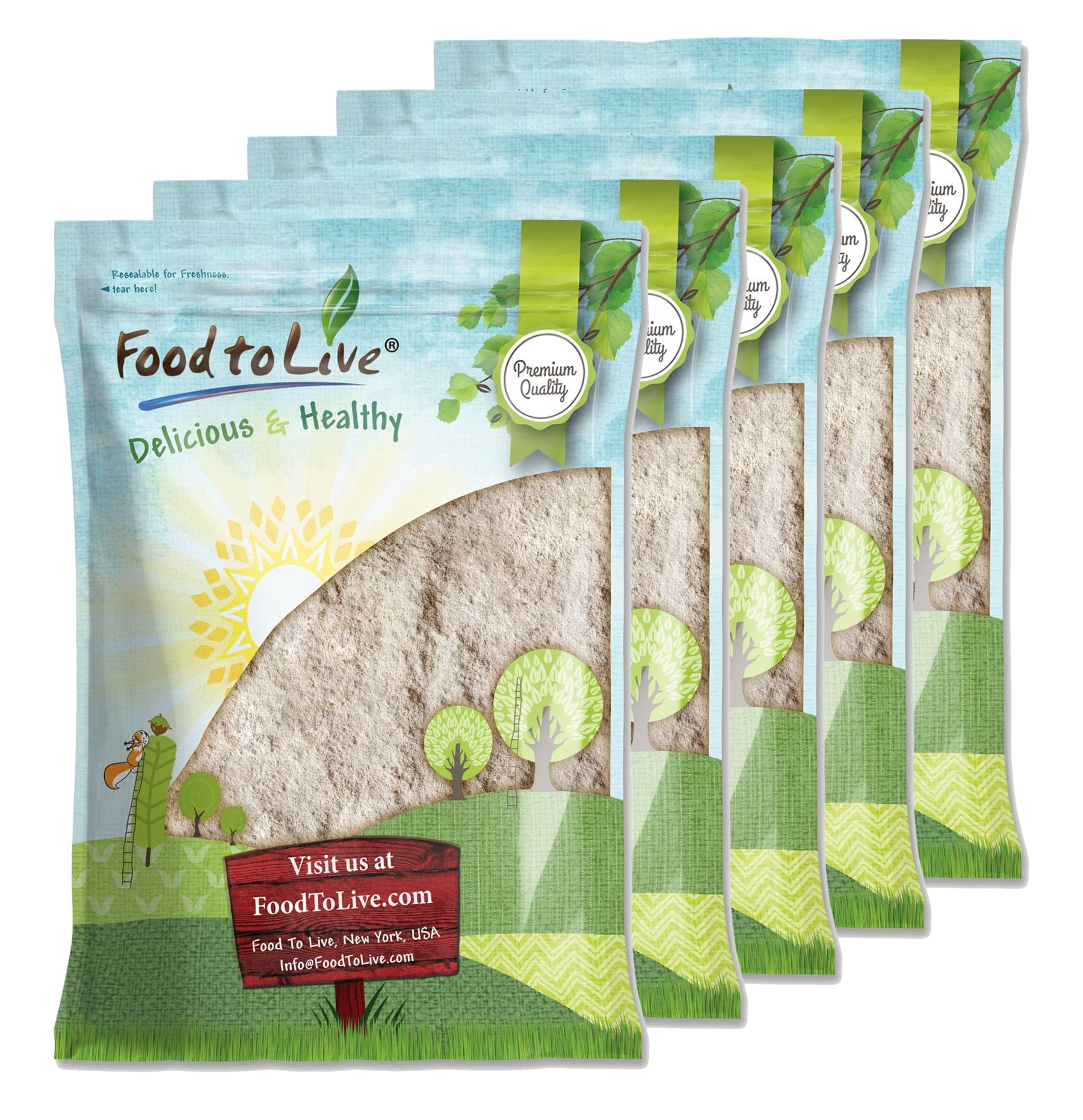 Food to Live Barley Flour 25 lbs - Organic Fine Powder, Kosher Certified, Vegan, Bulk | High Fiber Wheat Flour Alternative for Baking Bread, Muffins & Pancakes | USA Made Whole Grain for Healthy Recipes & Gluten-Free Diets
