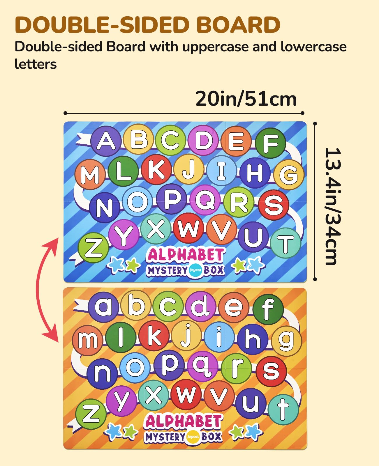 JoyCat 26-Piece Alphabet Mystery Box - Letter Sorting & Matching Game for Kids, Preschool & Kindergarten Learning Toys - Develops Fine Motor Skills & Letter Sounds - Perfect for Classroom Activities, Easter Basket Stuffers & Educational Gifts