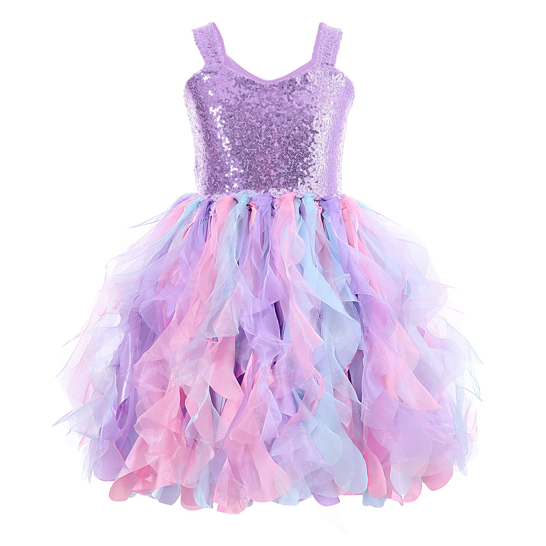 Sparkly Sequin Tutu Dress for Girls - Elegant Tulle Princess Prom Dress for Birthday Party & Formal Occasions | Toddler Girl's Special Outfit for Dances, Pageants & Celebrations