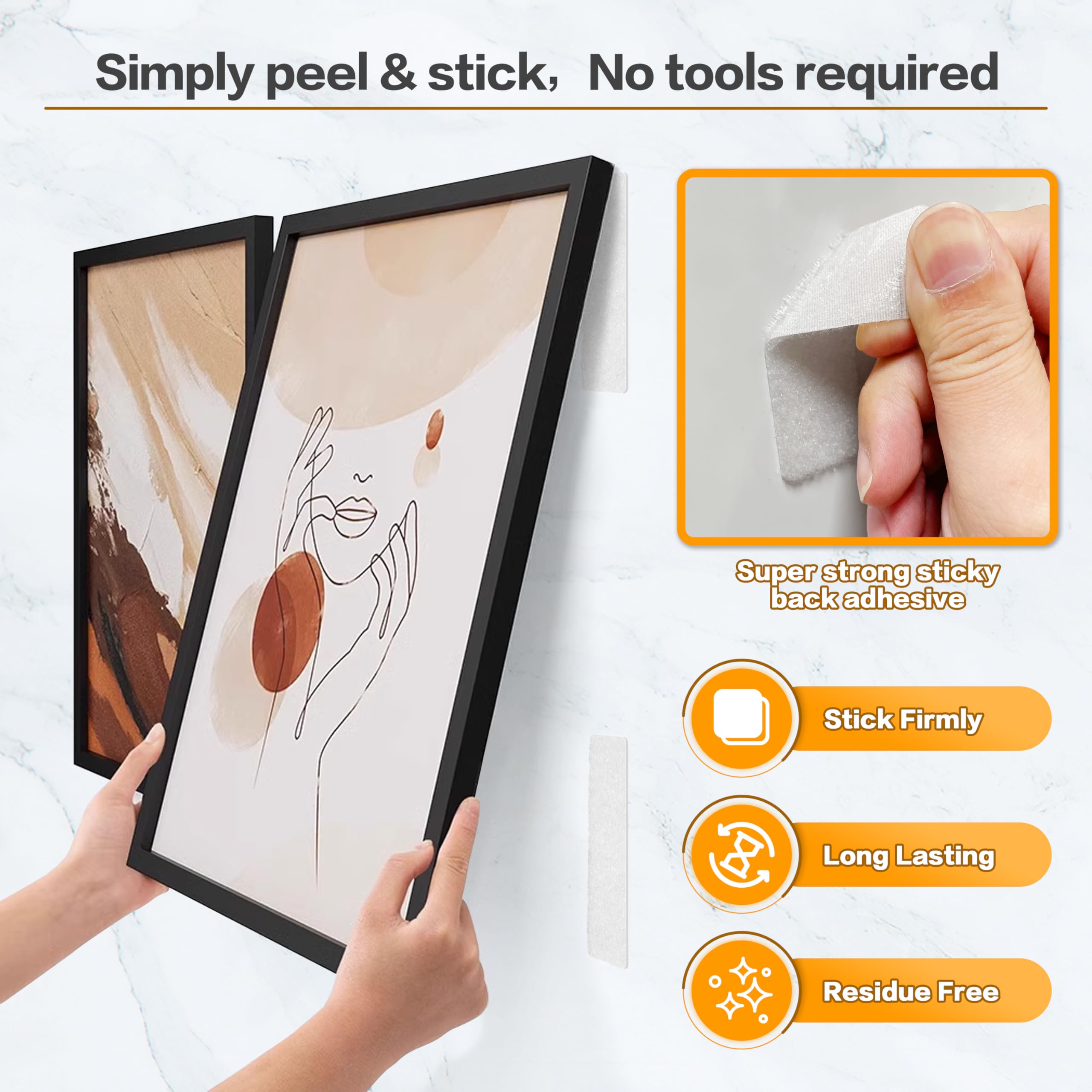 KING MOUNTAIN 1x2 Inch Hook and Loop Strips - 20 Sets Heavy Duty Nylon Self Adhesive Tape with Strong Double Sided Backing for Office, Home & Crafts | Perfect for Organizing Cables, Hanging Decorations & DIY Projects (White)