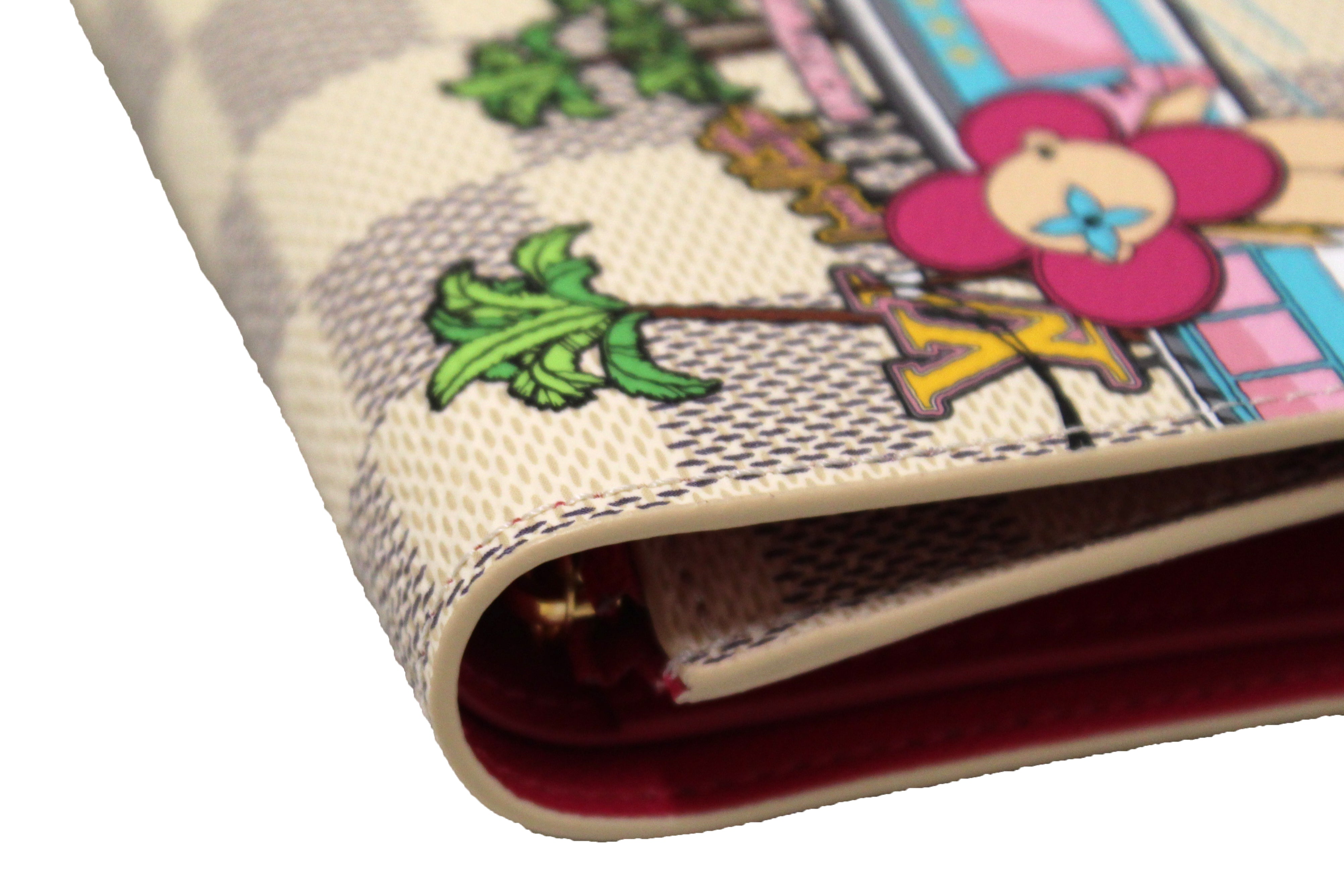 Authentic Louis Vuitton Limited Edition 2021 Christmas Animation Hollywood Damier Azur Victorine Wallet - Luxury Designer Wallet for Women, Perfect for Holiday Gifts & Special Occasions