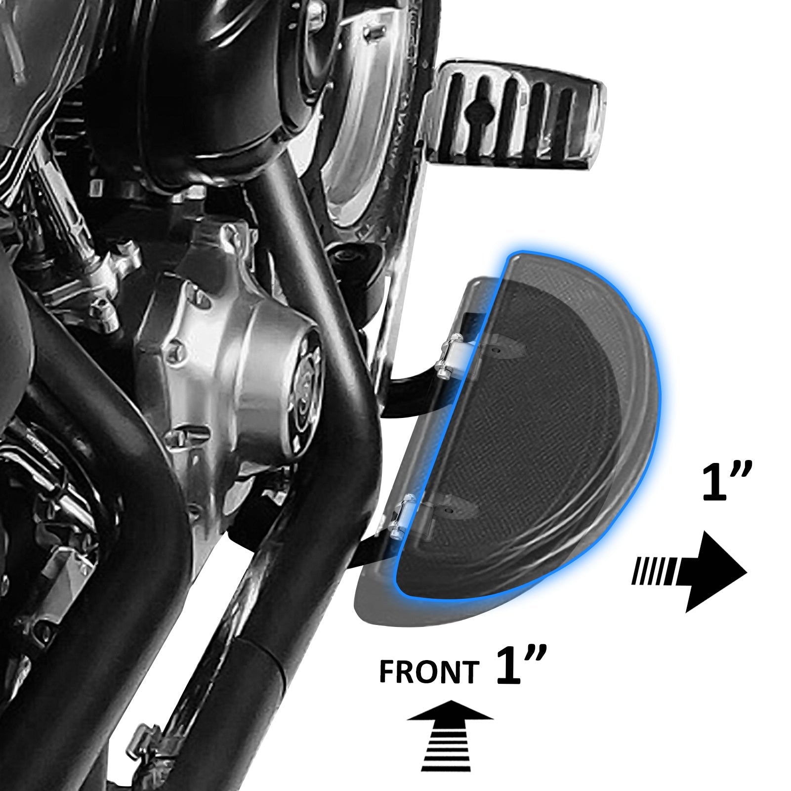 2000-2017 Harley Softail FL Models Driver Floorboard Out & Forward 1 Brackets - Compatible with Harley Davidson Motorcycles - Perfect for Long Rides and Custom Bike Builds