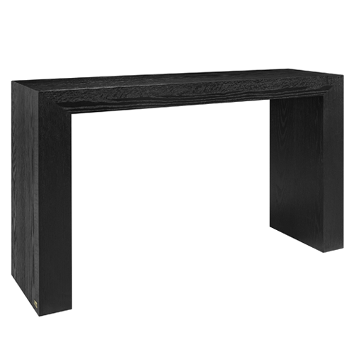 Artwood Hunter Console Table - Black Wooden TV Stand for Living Room, Bedroom & Home Theater Setup
