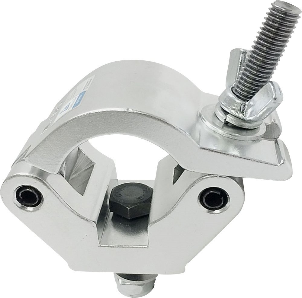 Global Truss X-Pro Clamp Aluminum Finish - Heavy Duty Lighting Rigging Clamp for Stage, Studio & Event Equipment (Professional Grade)