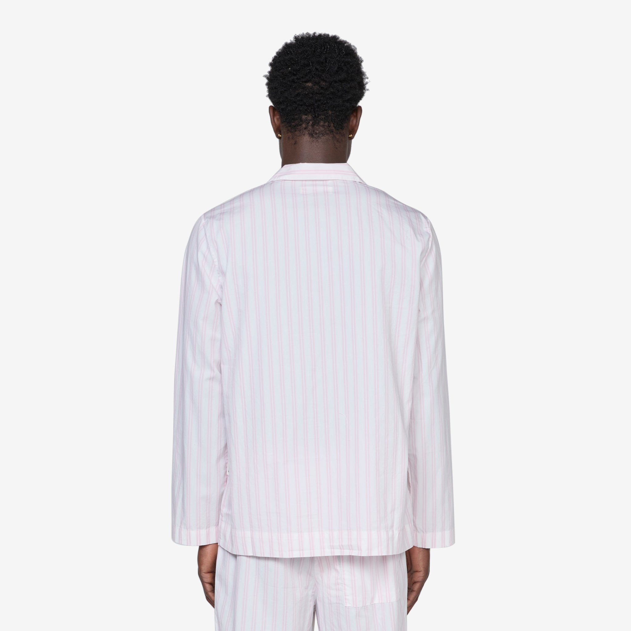 Stylish Cotton Poplin Pyjama Shirt with Hatty Stripes - Comfortable Sleepwear for Women & Men - Perfect for Lounging at Home or Travel