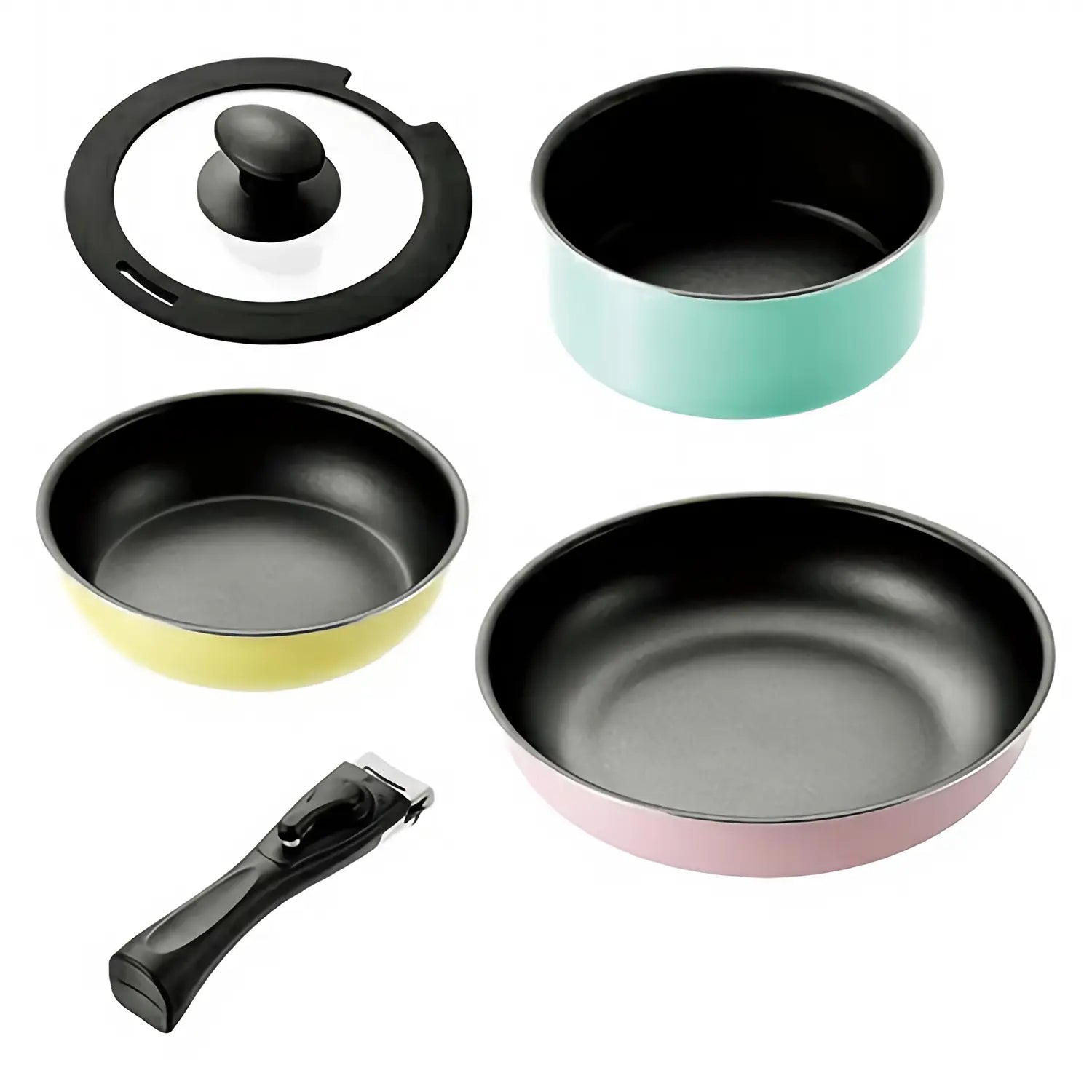 Premium Hirosho Colosele 5-Piece Aluminum Cookware Set - Nonstick, Durable & Lightweight for Professional & Home Cooking - Perfect for Frying, Sautéing & Simmering