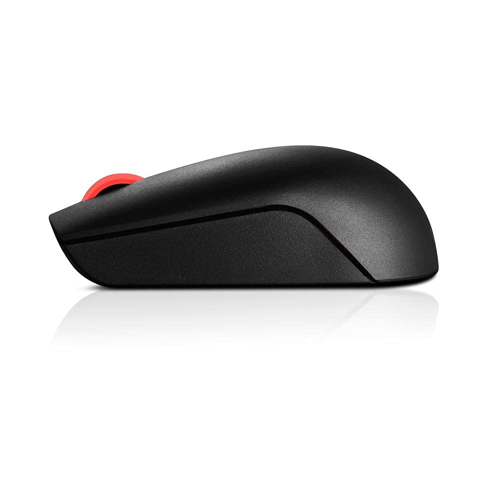 Lenovo Essential Compact Wireless Mouse - Black, 2.4GHz USB, Ergonomic Design for Laptop, PC, Mac | Portable for Travel, Office & Home Use