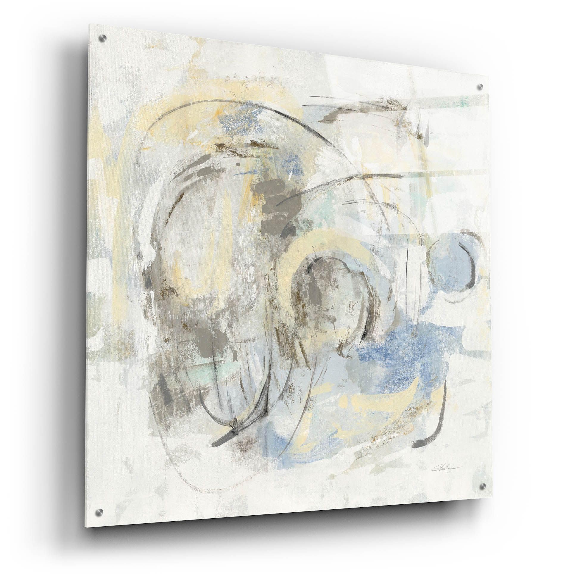 Epic Art 'Signature' by Silvia Vassileva - 36x36 Inch Acrylic Glass Wall Art Painting - Modern Home Decor for Living Room, Bedroom & Office