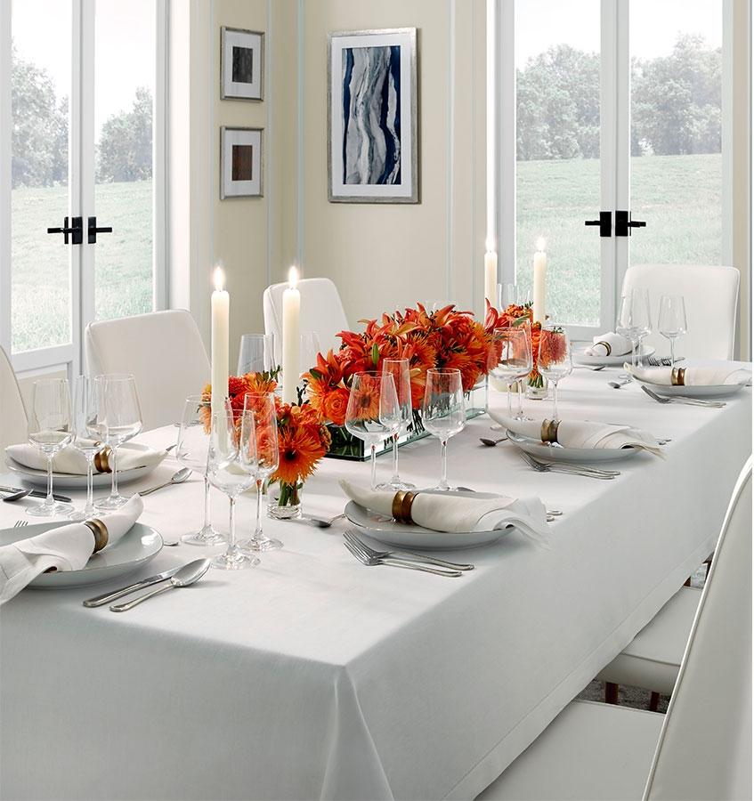 Classico Tablecloth - Elegant Cotton Table Cover for Dining, Parties & Home Decor - Perfect for Weddings, Holidays & Everyday Use