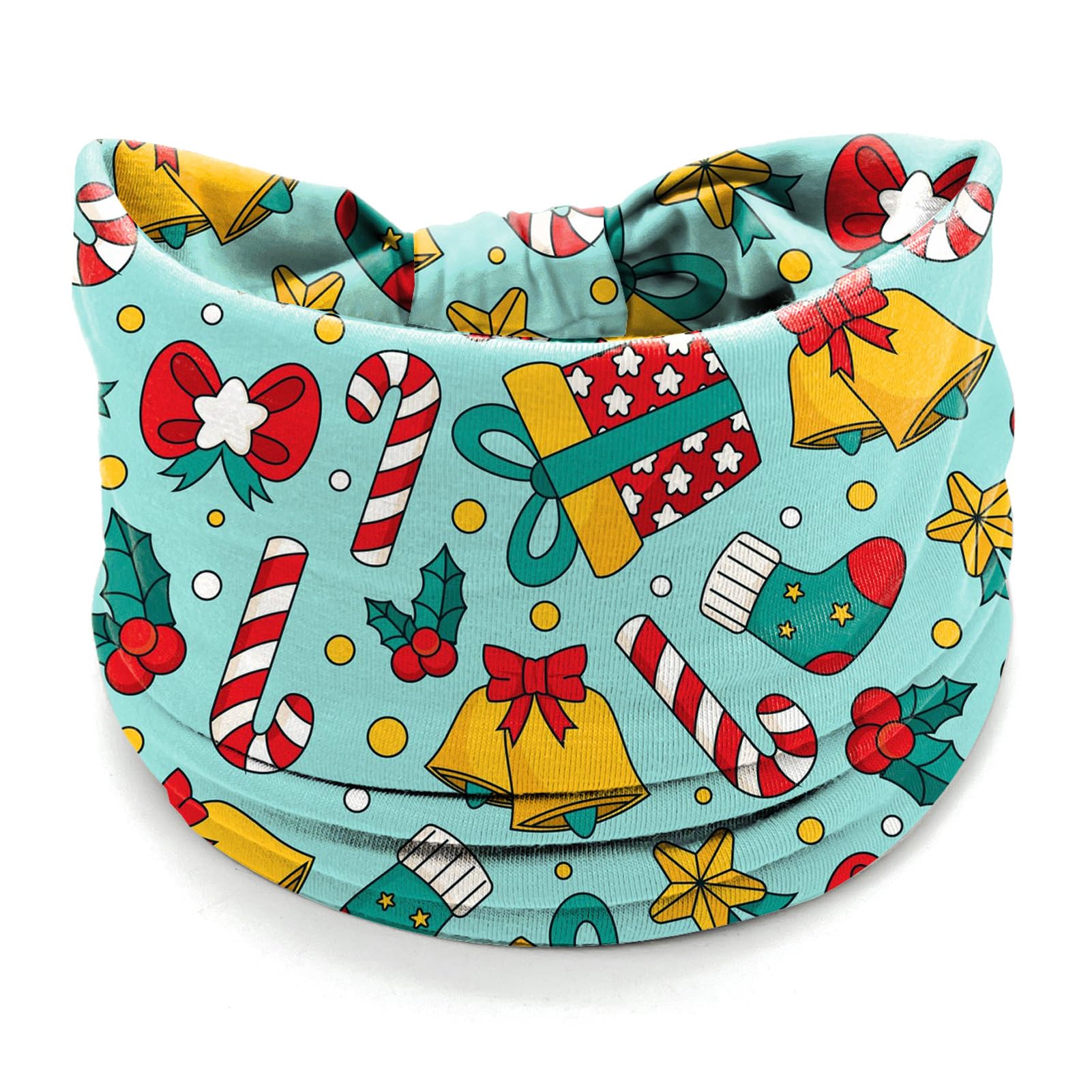 4Pcs Christmas Headbands for Women - Snowflake Santa Snowman Xmas Tree Holiday Hair Bands, Festive Gift Hair Accessories for Christmas Party, Family Reunion & Holiday Photos (HOHO)