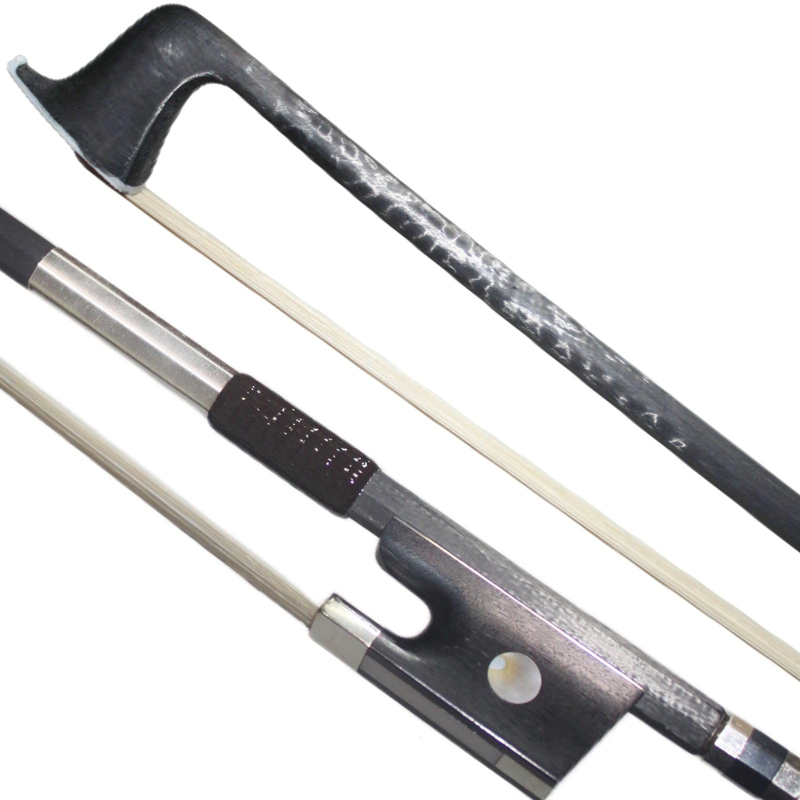 Premium Carbon Fiber 4/4 Violin Bow - Full Size with Ebony Frog & Natural Horsehair - Professional Grade for Violinists, Fiddlers, Teachers & Students - Perfect for Performances, Practice & Orchestral Playing