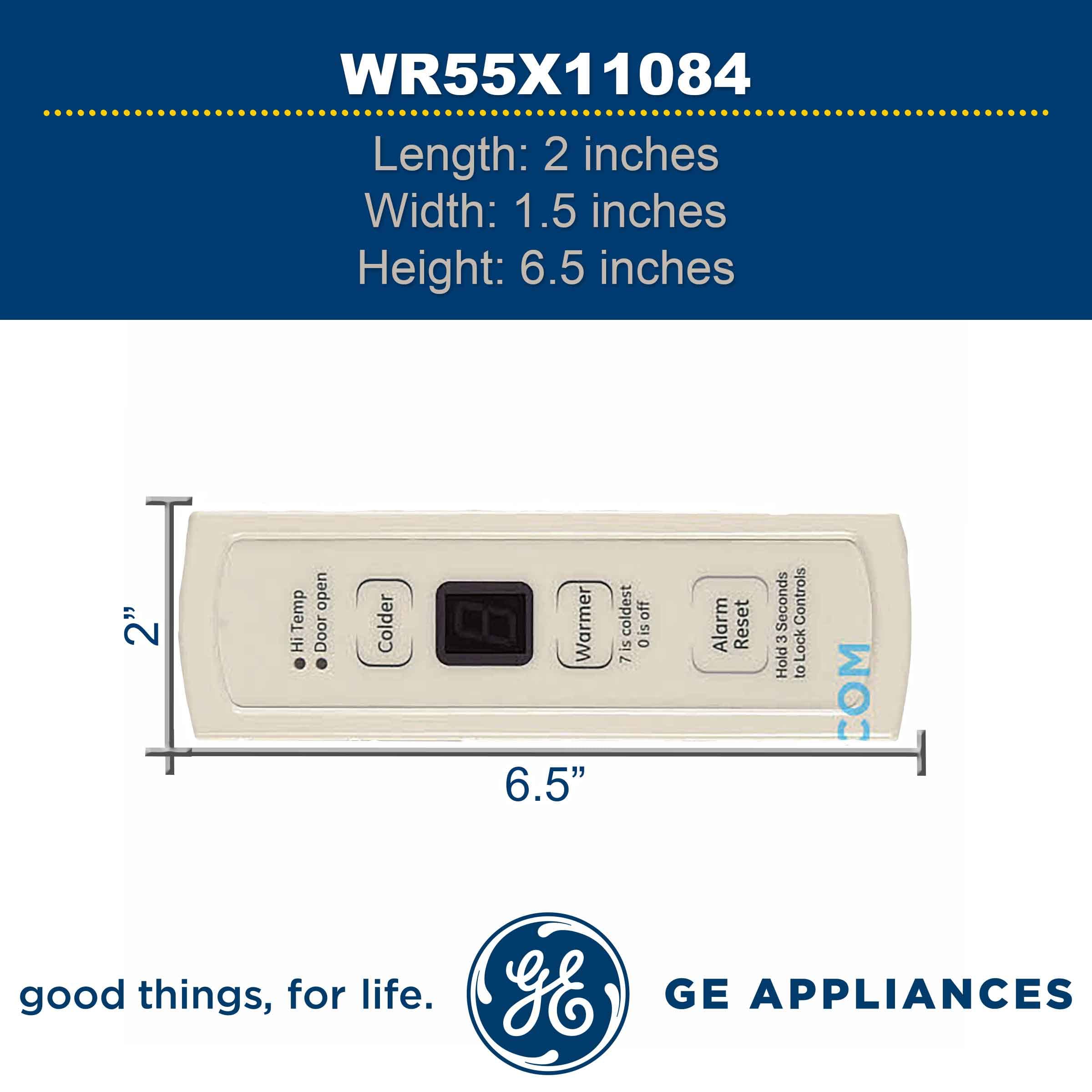 GE WR55X11084 Genuine OEM Main Control Board Assembly (White) - Replacement Part for GE Freezers - Perfect for Refrigerator Repair & Maintenance in Homes & Restaurants
