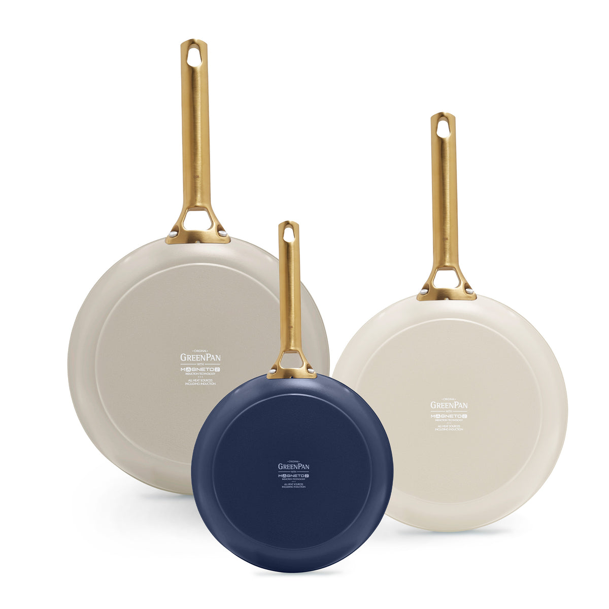 Premium Nonstick Ceramic Fry Pan Set - 8