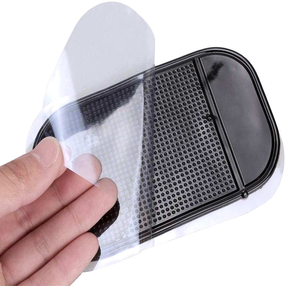 Non-Slip Car Dashboard Mat 10-Pack - Extra Thick Anti-Slide Pad for Radar Detector & Phone - Black - Perfect for Road Trips & Daily Commutes