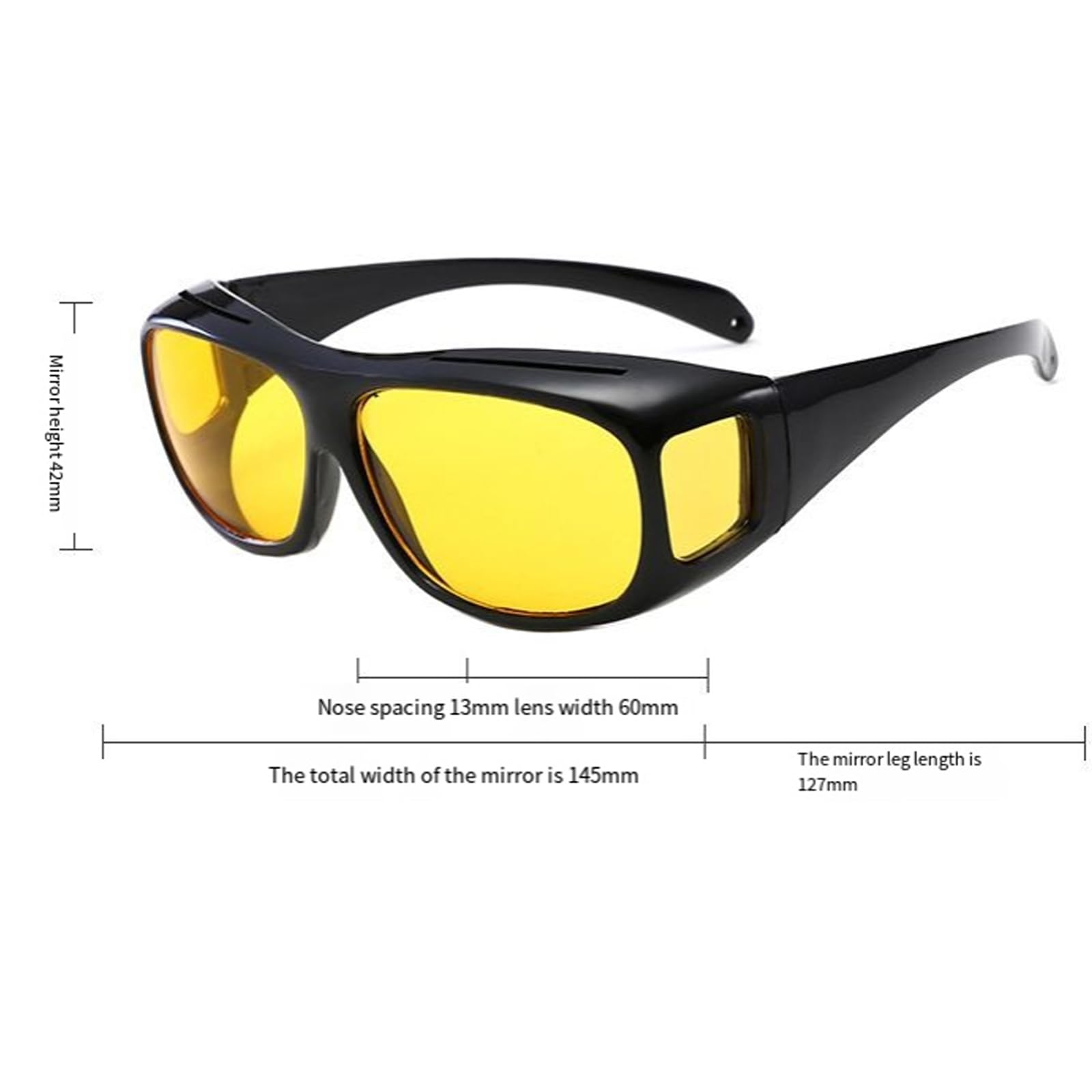 Night Vision Driving Glasses for Enhanced Visibility - Anti-Glare HD Lenses for Safe Night Driving | Perfect for Road Trips, Commuting & Low Light Conditions