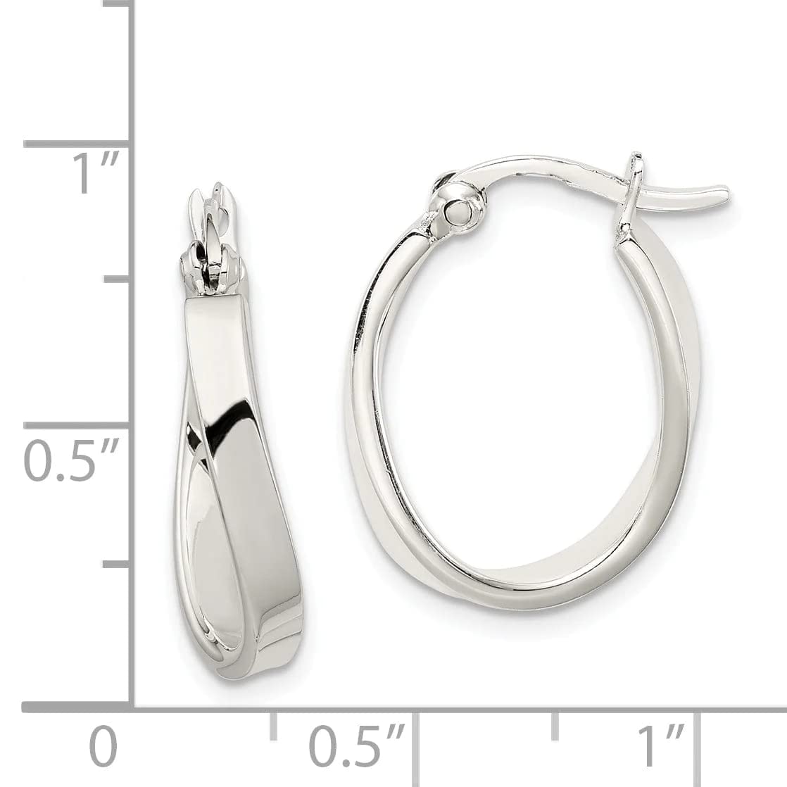 Sterling Silver Oval Hoop Earrings for Women - Dainty & Elegant Jewelry Gift for Everyday Wear, Date Night & Special Occasions