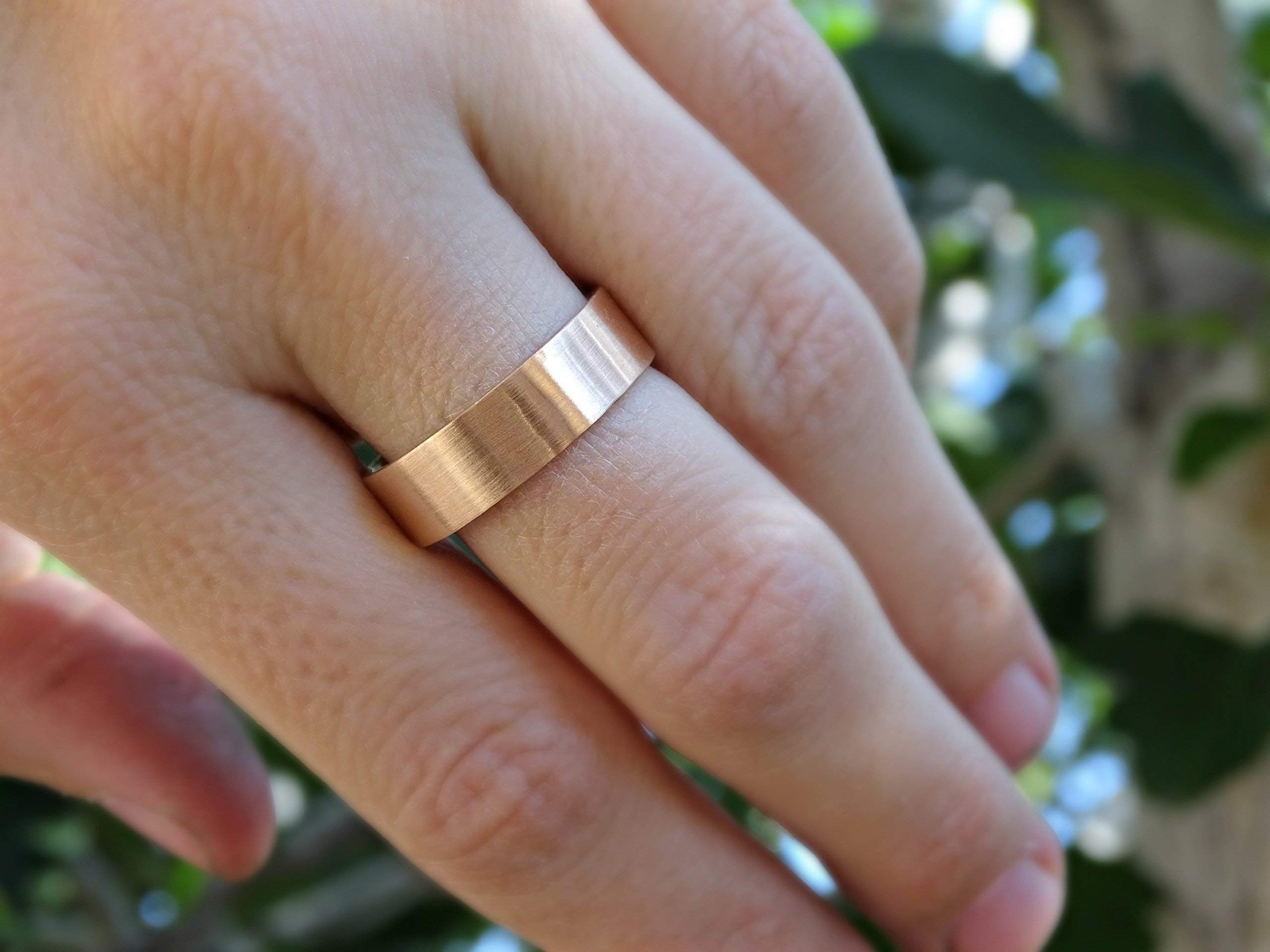 Men's Bronze Wedding Band - Personalized Rustic Silver Bronze Ring for Men - Anniversary Gift for Him - Perfect for Weddings, Engagements & Special Occasions