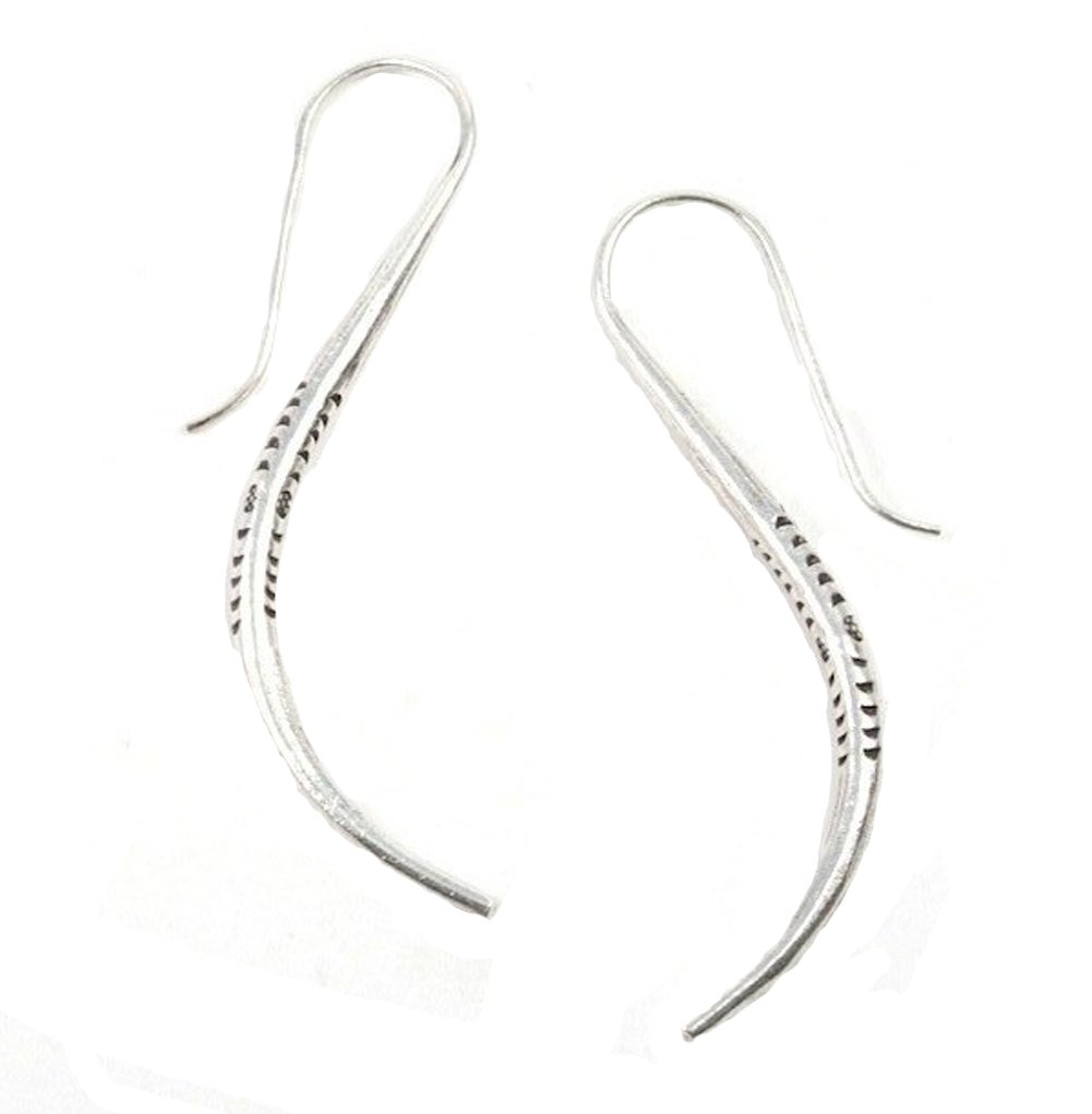 Karen Hill Tribe Handmade Pure Silver Earrings for Women - Boho Tribal Jewelry Gift for Hippie, Festival & Everyday Wear