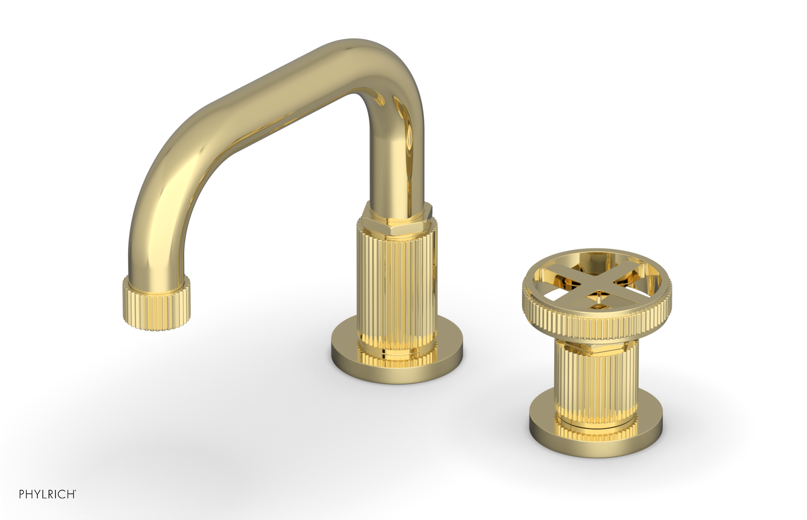 DUSTRIE Single Handle Bathroom Sink Faucet - Low Spout Design with Cross Handle (Model 370-07) - Perfect for Small Bathrooms & Powder Rooms