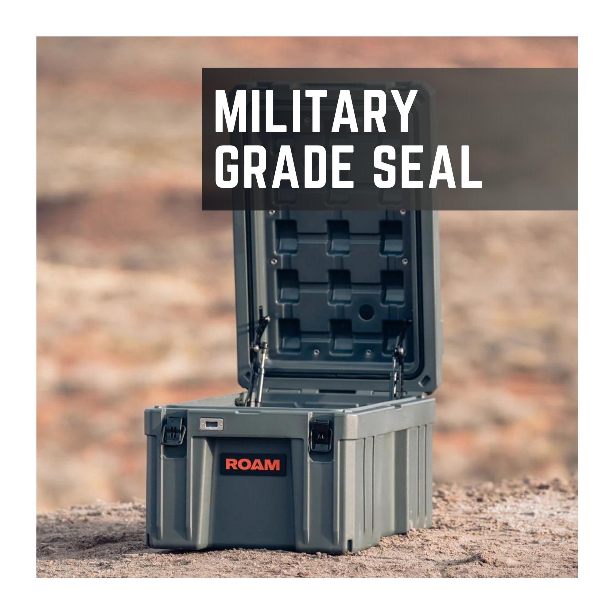 Roam Rugged Case Cargo Box - 86L Lockable LLDPE Rooftop Storage Container for Camping, Overlanding & Truck Bed Organization | Waterproof Black Cargo Carrier for Outdoor Gear, Sports Equipment & Travel Accessories | Perfect for Road Trips, Adventure Travel & Off-Road Expeditions