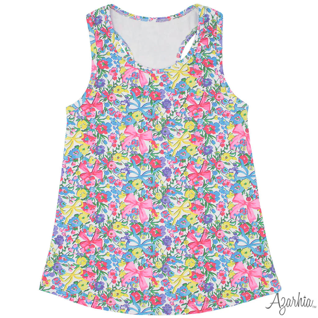 Girls' Azarhia Racerback Tank Top - Breathable Workout Shirt for Running, Yoga & Gym - Comfortable Activewear for Kids