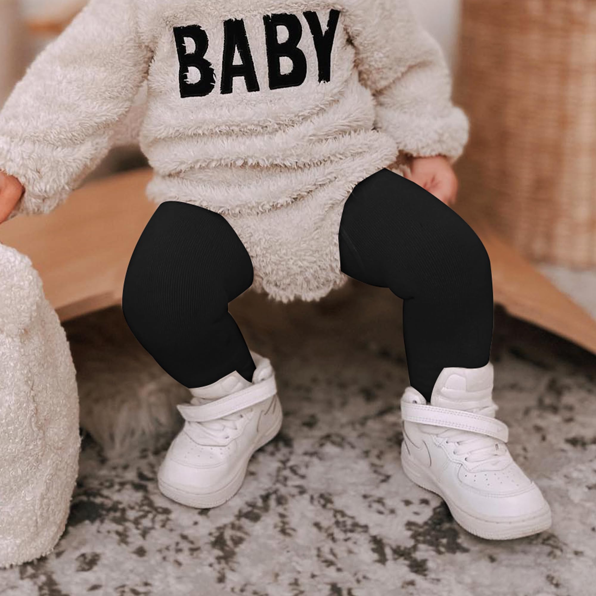 Bistyle Baby Girls Tights - Thick Warm Leggings for Newborn Infant Toddler | 2 Pack Soft Organic Cotton Stockings Pantyhose | Perfect for Winter, Playtime & Everyday Comfort