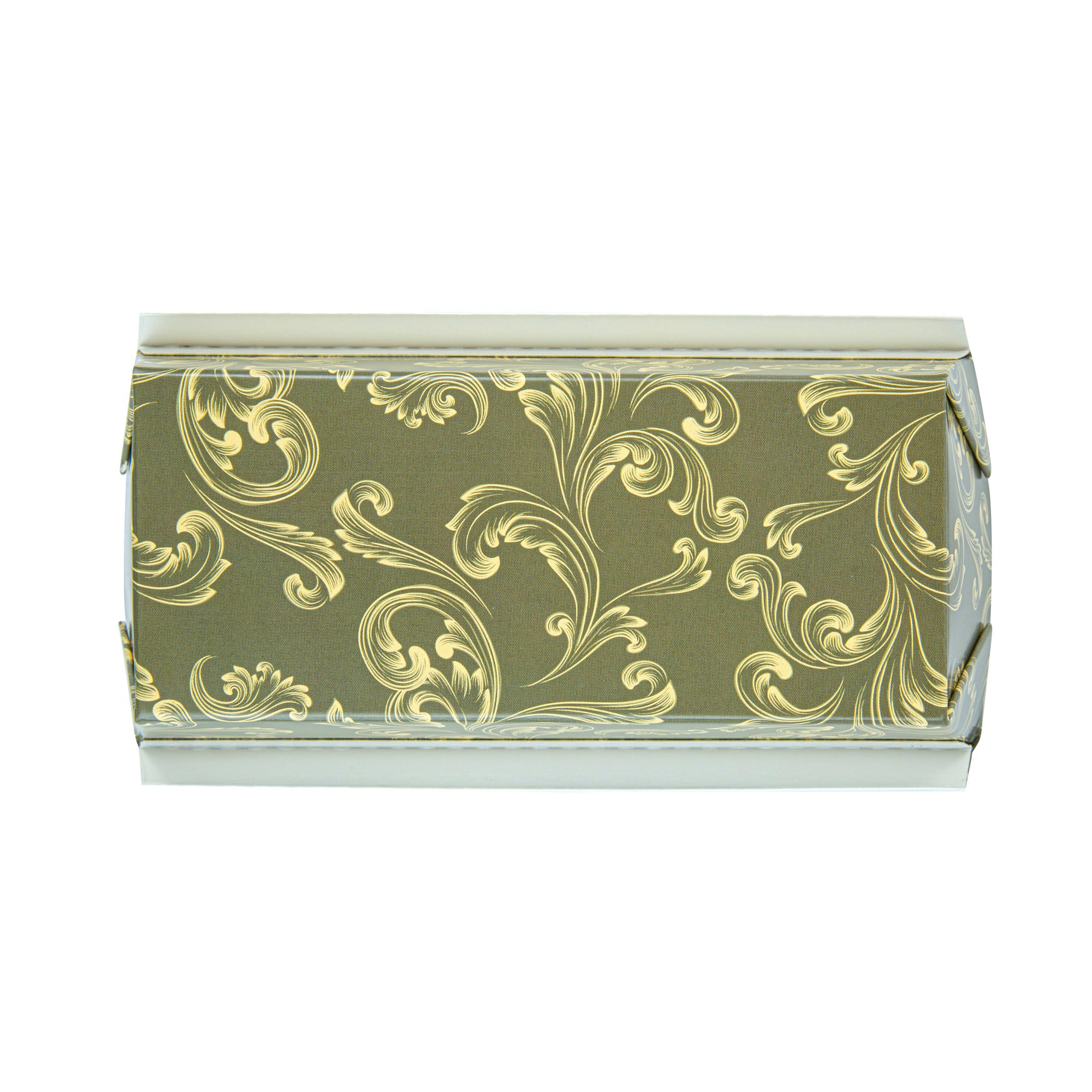Bake Tek 13 oz Dark Green Vintage Floral Paper Loaf Pans - Greaseproof Baking Cups (7x3.25x2 Inches) - 100 Count Bulk Box - Perfect for Cupcakes, Muffins & Party Desserts