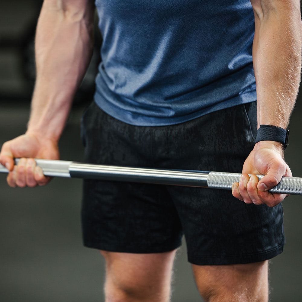 20 LB Straight Fixed Rubber Barbell - Durable Home Gym Equipment for Strength Training & Weightlifting | Scratch & Dent Sale