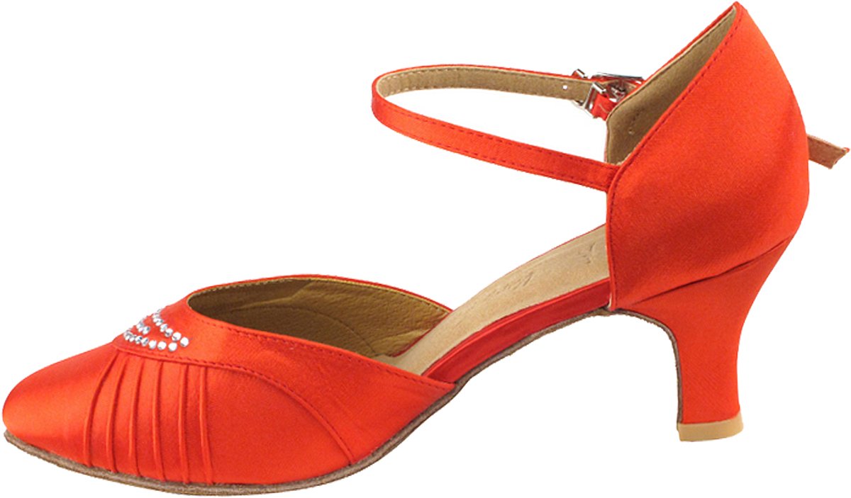 Professional Salsa Ballroom Tango Latin Dance Shoes for Women - 2.5 Inch Heel with Free Wire Brush (Style 1397) | Perfect for Social Dancing, Performances & Dance Competitions