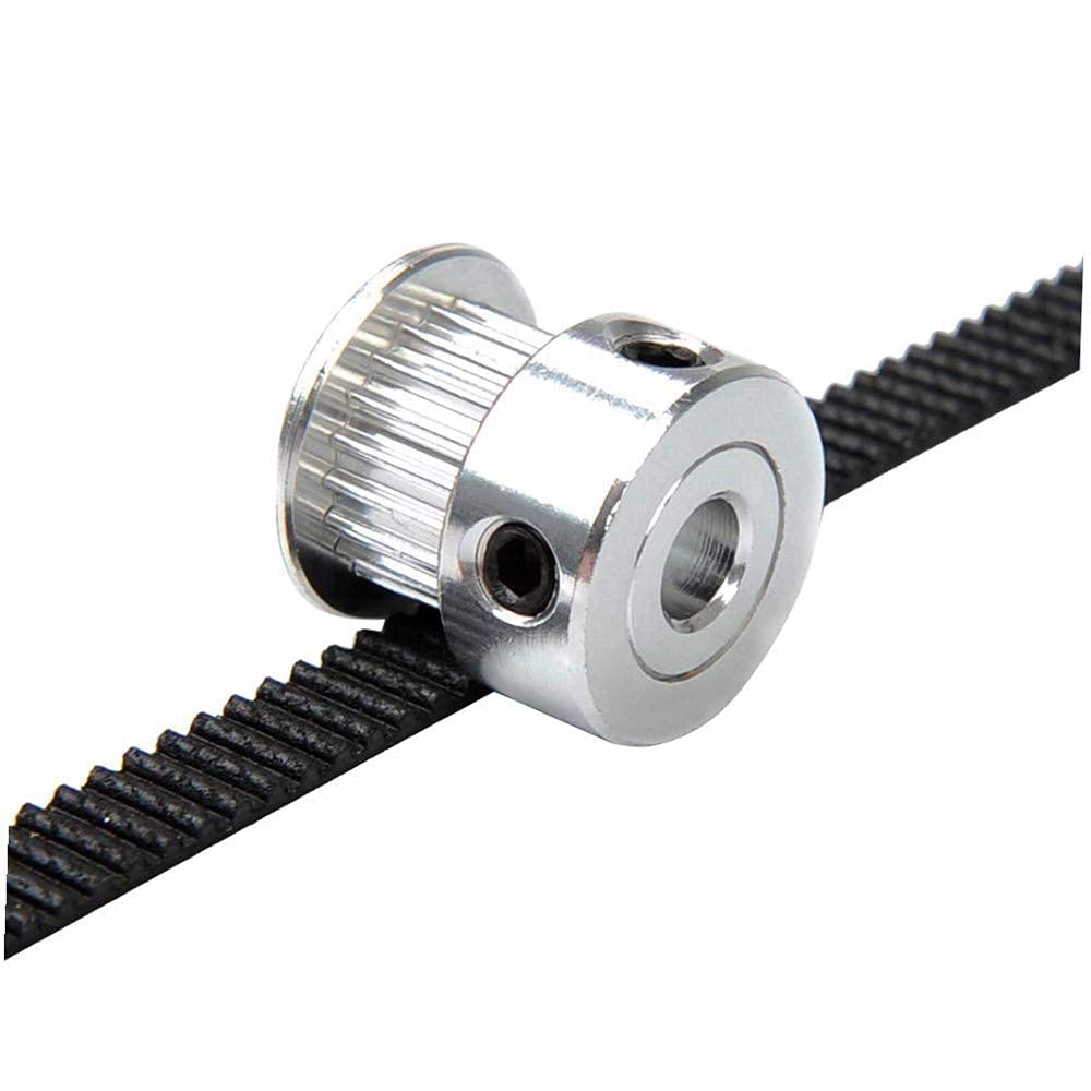 Heyiarbeit 2-Pack Aluminum Alloy Timing Belt Pulley - 31 Teeth, 8mm Bore, Flange Synchronous Wheel for 11mm Belt | Compatible with 3D Printers & CNC Machines | Perfect for DIY Repairs and Industrial Automation Projects
