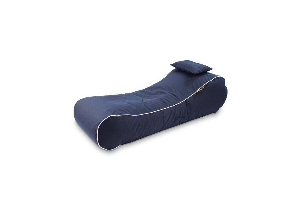 Noosa Outdoor Bean Bag Lounger - Waterproof Navy Blue Bean Bag Chair for Patio, Poolside & Backyard Relaxation - Perfect for Sunbathing, Reading & Lounging