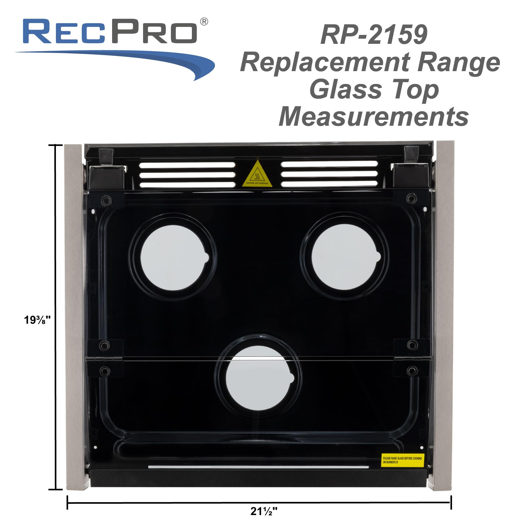 RecPro RV Stove Replacement Glass Top - Compatible with Greystone RV Ovens & Cooktops | Durable & Heat-Resistant for Camping & Road Trips