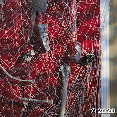 Fun Express 14ft Natural Cotton Fish Nets (Set of 3) - Nautical Party Decor, Pirate & Mermaid Theme, Beach Wedding, Halloween & VBS Vacation Bible School Decorations - Perfect for Coastal Events, Underwater Photo Shoots and Themed Classroom Decor