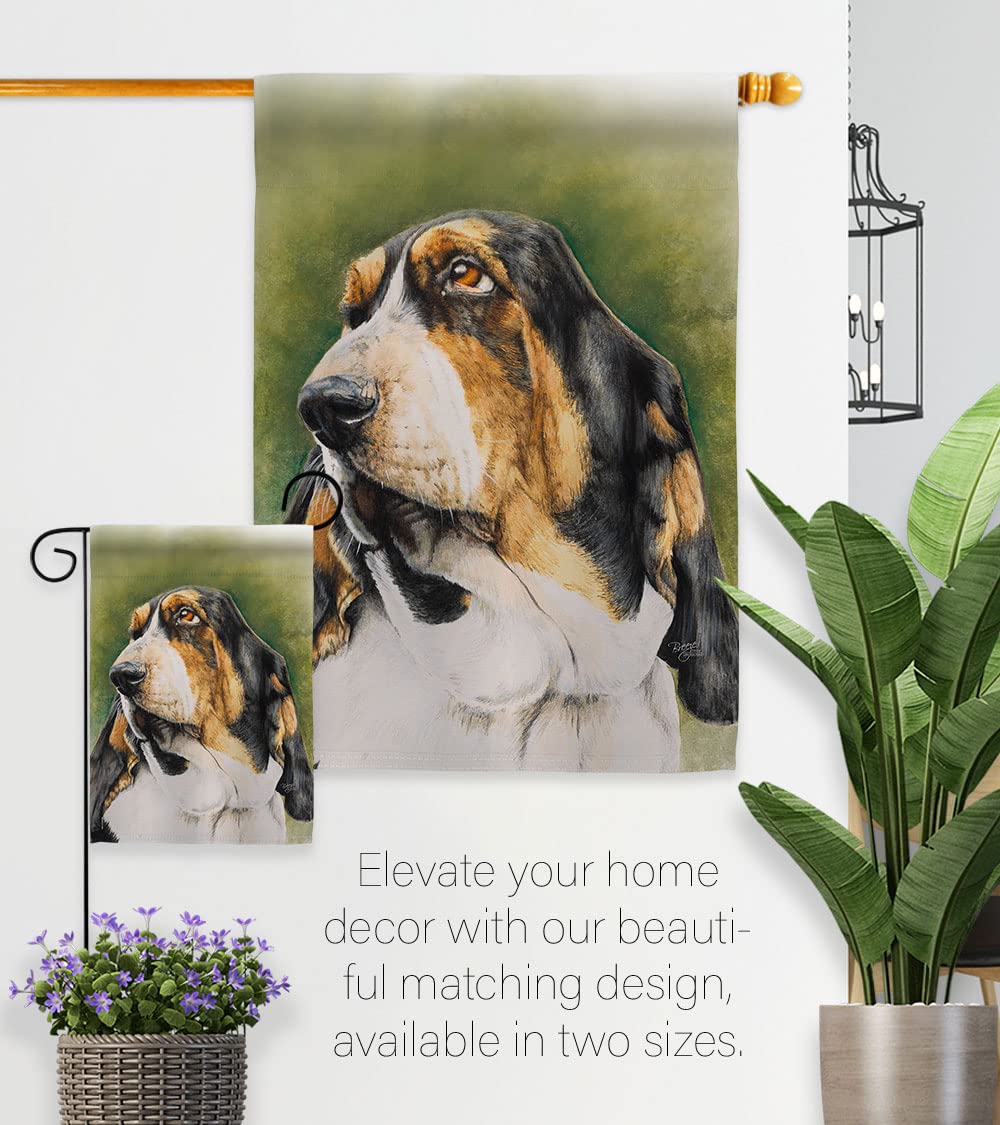 Basset Hound Decorative Flags Set for Home & Garden - 28