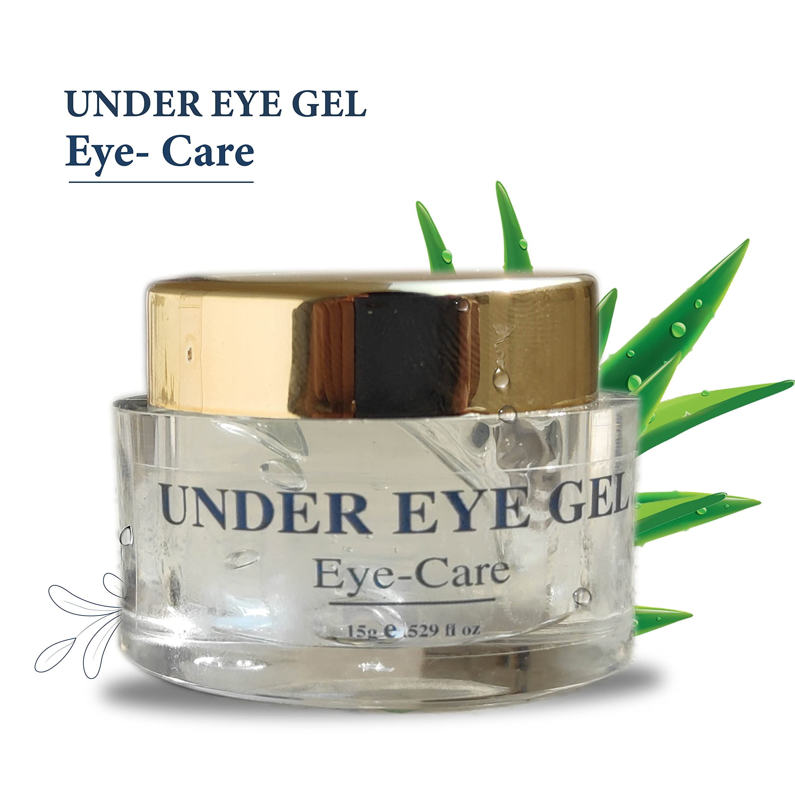 Collagen Peptides & Vitamin C & E Under Eye Gel - 15ml | Dark Circle & Puffiness Relief | Hydrating Eye Treatment for Day & Night Use