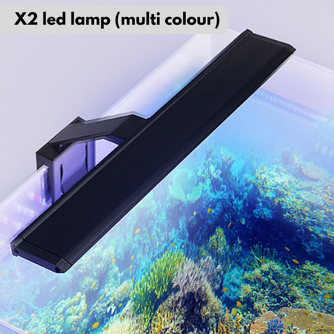 AST X2 Colorful LED Aquarium Light Clip-On - Energy Efficient LED Lighting for Fish Tanks, Coral Reefs & Aquatic Plants (Perfect for Freshwater & Saltwater Aquariums)