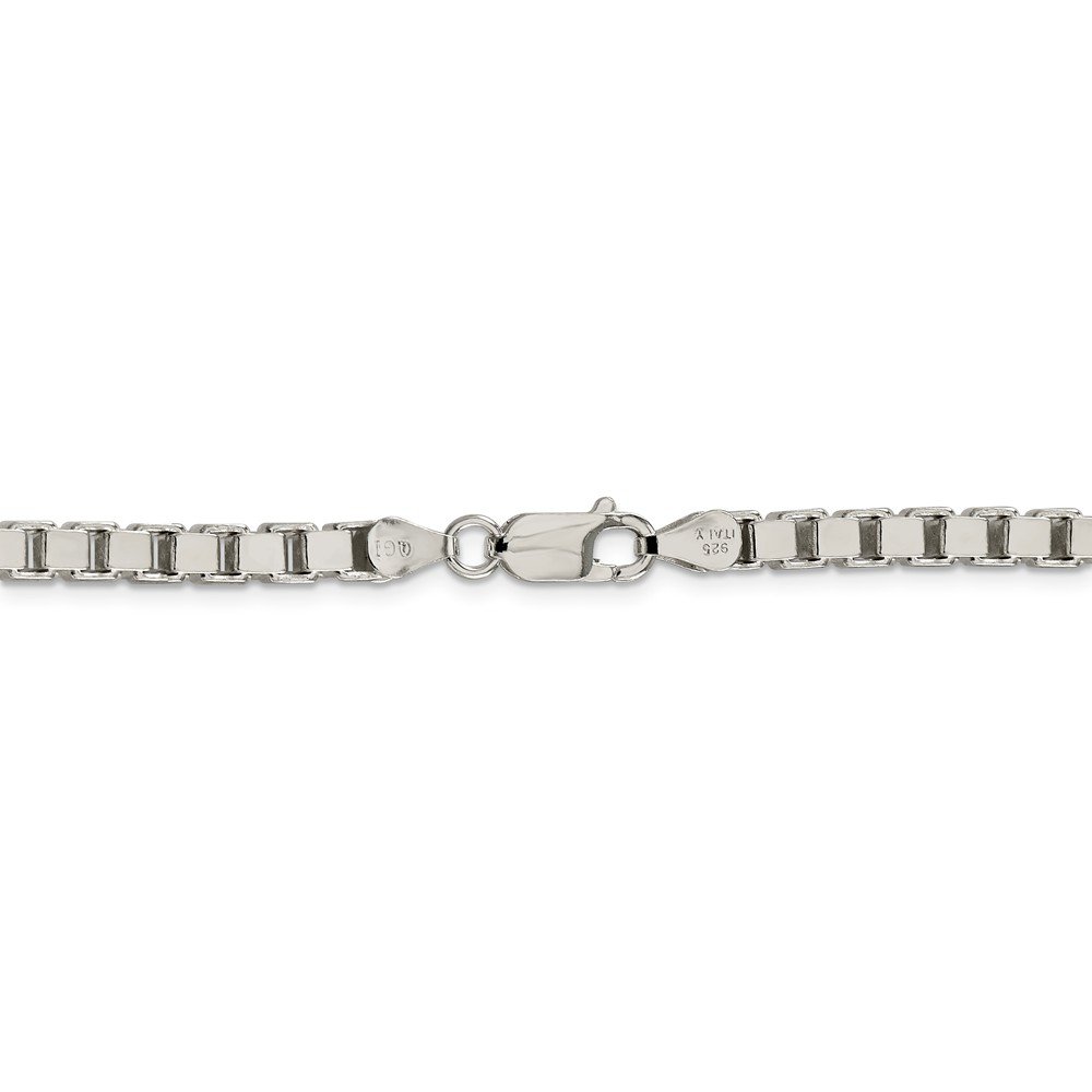 4.5mm Solid 925 Sterling Silver Box Chain Necklace with Secure Lobster Clasp - Elegant Jewelry for Women, Perfect for Daily Wear, Gifts & Special Occasions