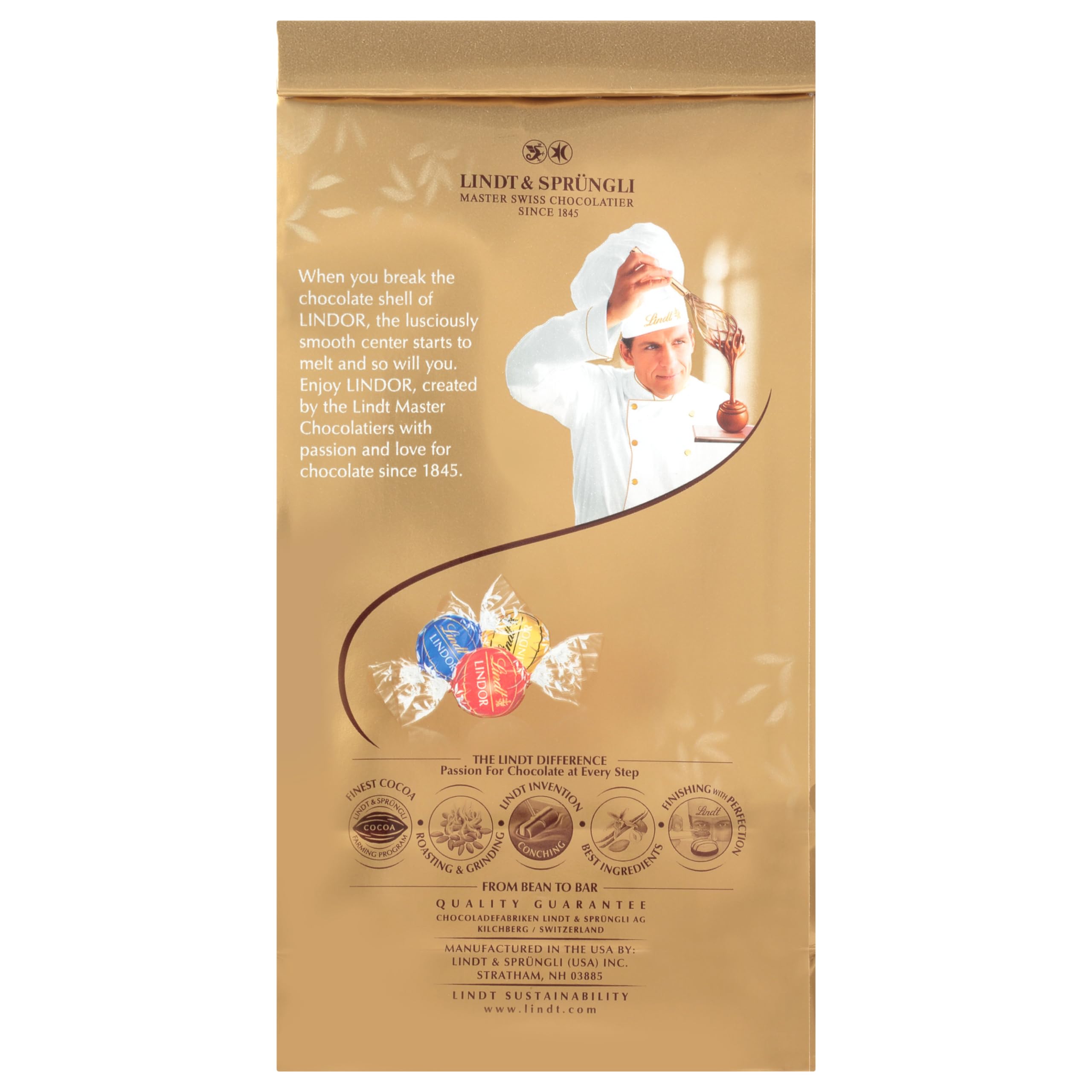 Lindt LINDOR Assorted Chocolate Truffles - Smooth Melting Truffle Center Candy - 5.1 oz. Bag (6 Pack) - Perfect for Gifts, Parties & Holiday Treats