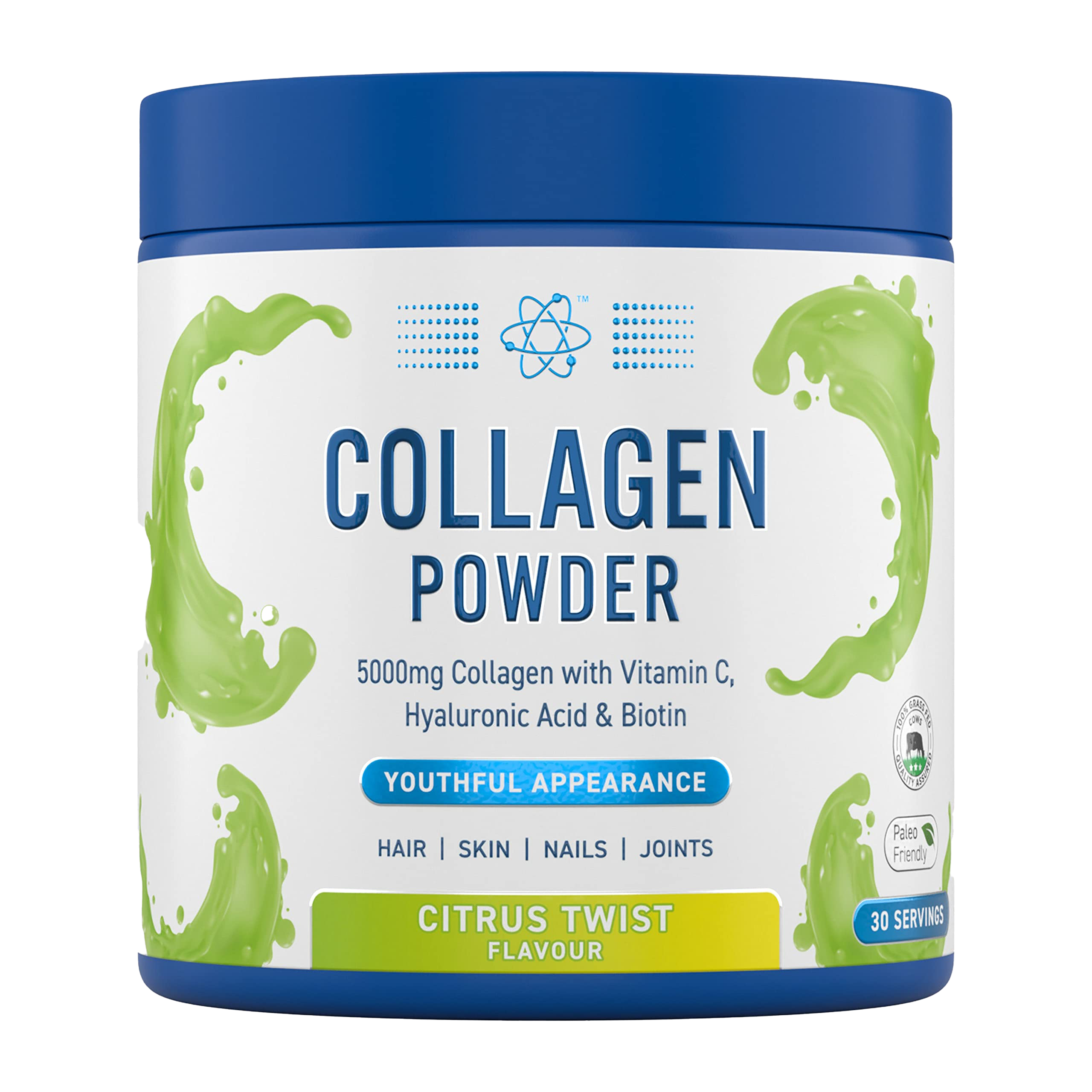 Applied Nutrition Collagen Powder - Citrus Twist 165g | Hydrolyzed Collagen Peptides for Skin, Hair & Nail Health | Perfect for Smoothies, Coffee & Post-Workout Recovery