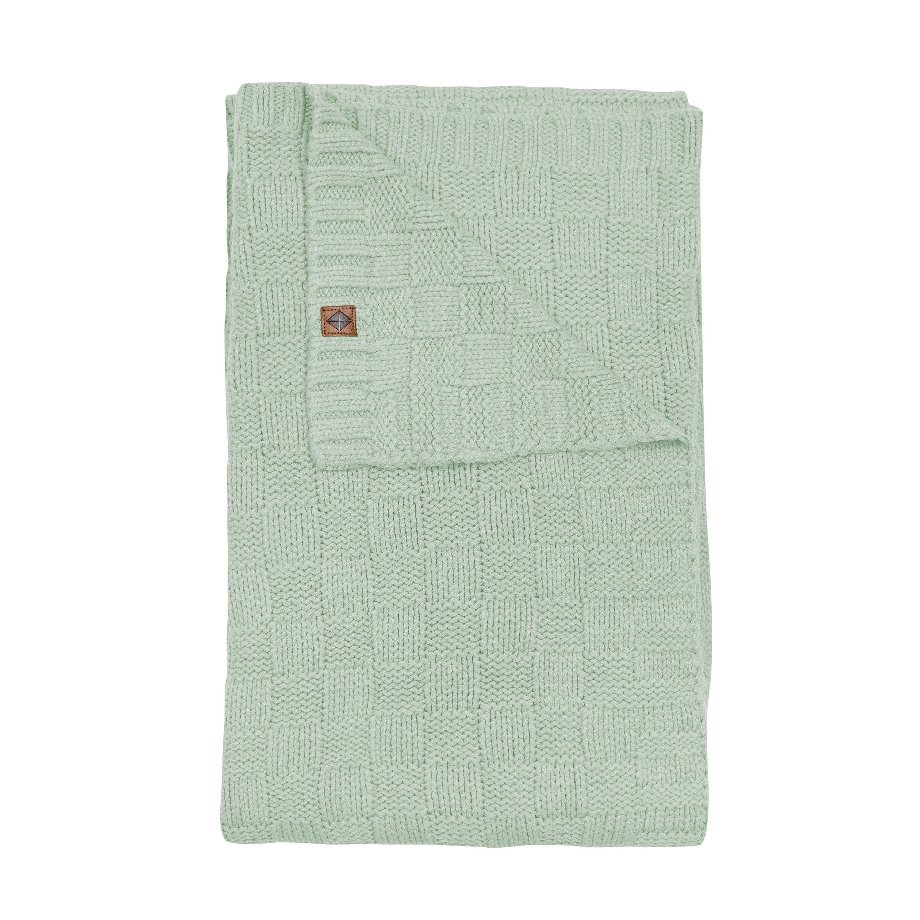 Chunky Knit Basket Weave Baby Blanket - Soft Thyme Green Toddler Blanket for Boys & Girls | Cozy Nursery, Stroller & Travel Blanket for Infants